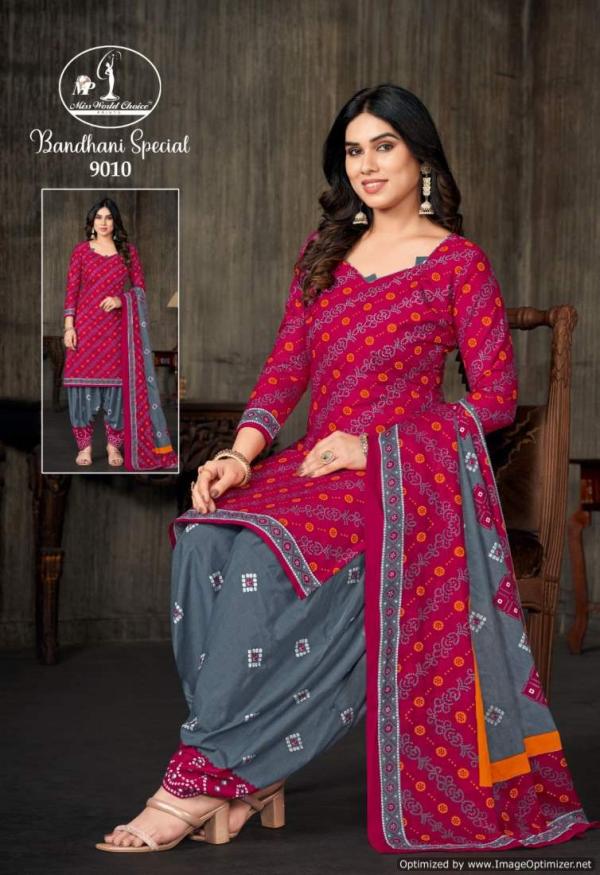 Miss World Bandhani Special Vol 9 Cotton Printed Dress Material